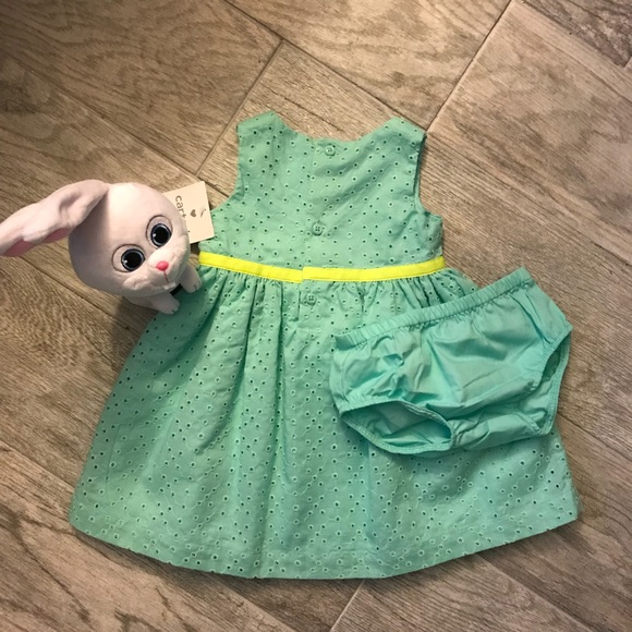 🏅HOST PICK 🏅Embroidered Mint Green Dress 9 mo. - Picture 3 of 4